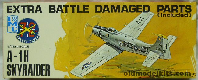 IMC 1/72 A-1H Skyraider with Extra Battle Damaged Parts, 484-100 plastic model kit